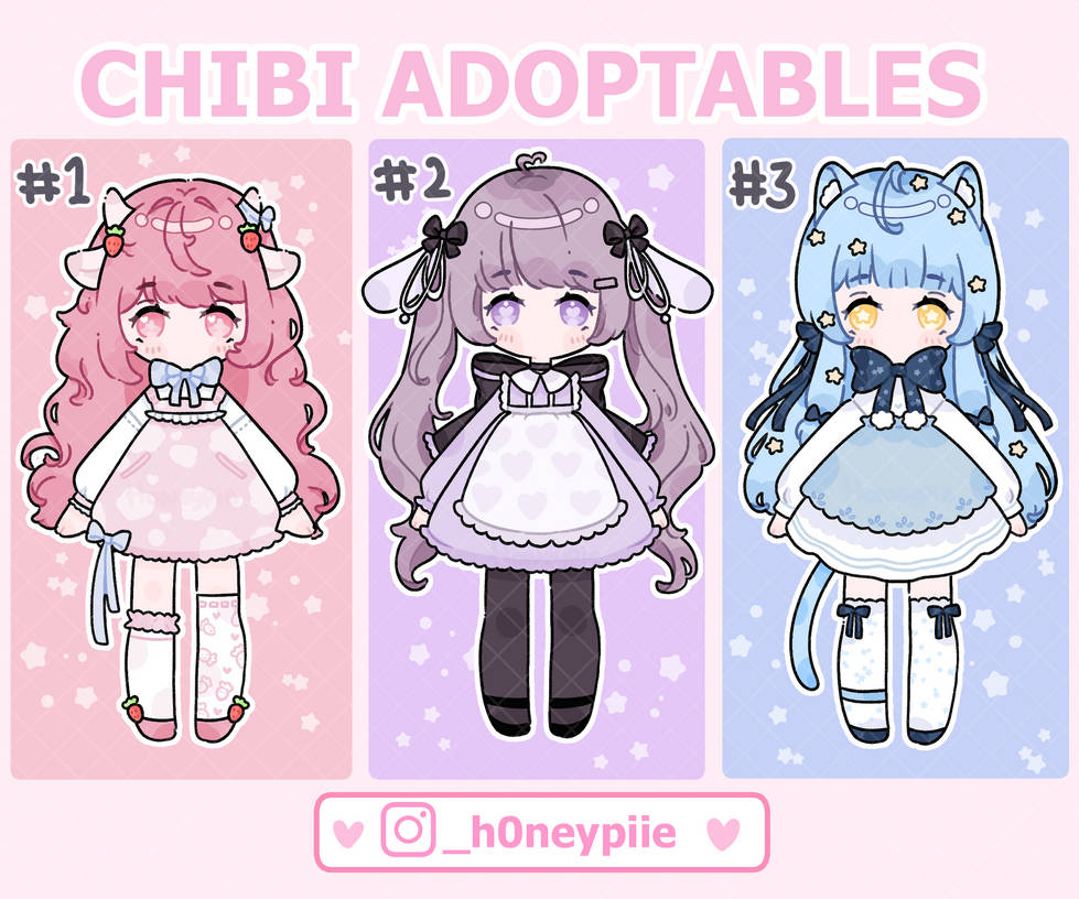 (OPEN) CHIBI ADOPT SET PRICE by H0NEYPIIE on DeviantArt