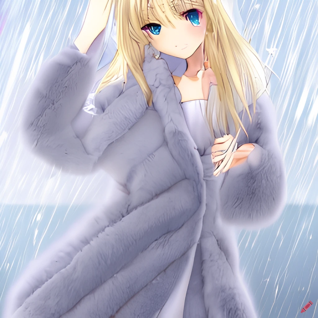 Blonde Anime Girl In Long Grey Faux Fur Coat By FireFall717 On DeviantArt blonde-anime-girl-in-long-grey-faux-fur-coat-by-firefall717-on-deviantart