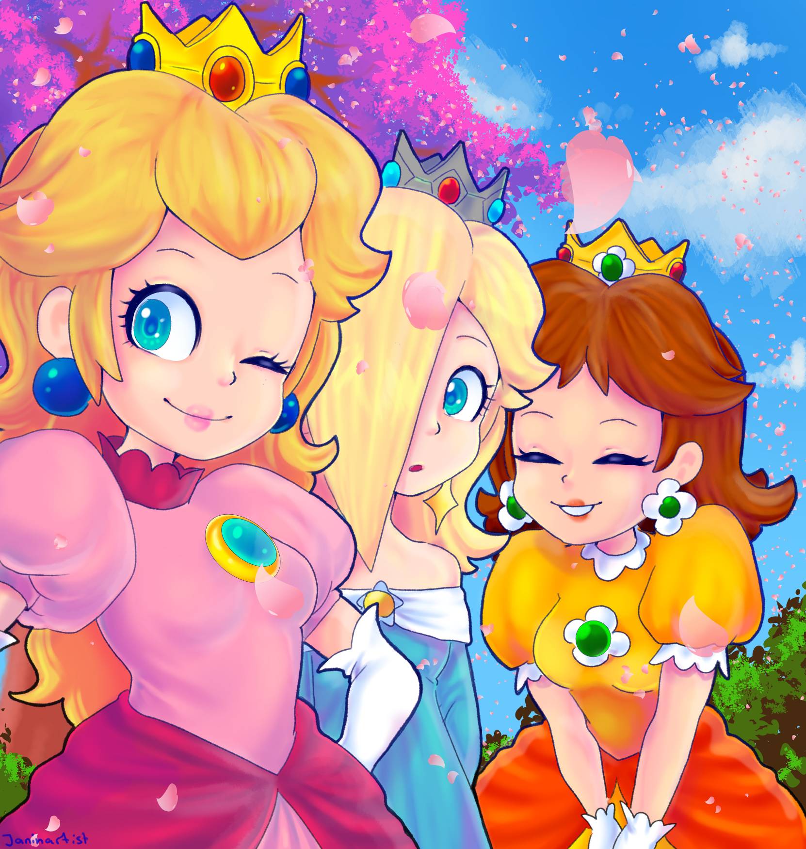 Peach, Daisy and Rosalina! by Janina8 on DeviantArt