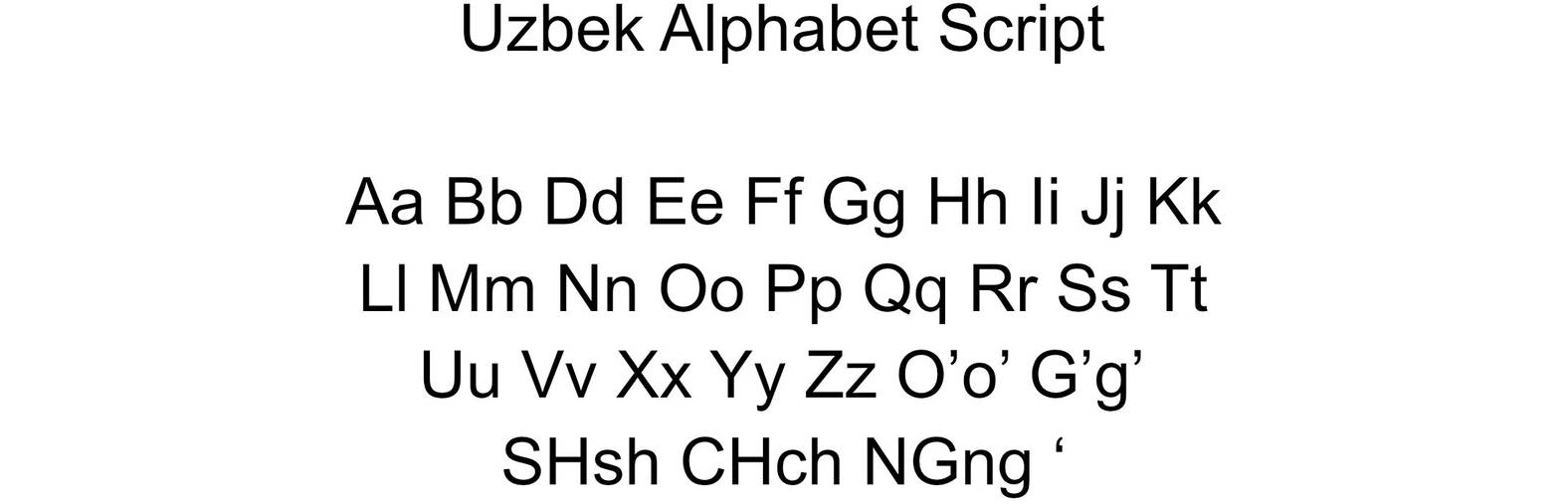 Uzbek Alphabet Script (Latin Version) by KristopherLewis on DeviantArt