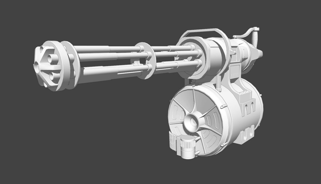 Rotary minigun 3d model by MaytexisZock on DeviantArt