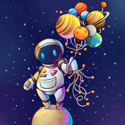 Astronaut - Solar System Balloons