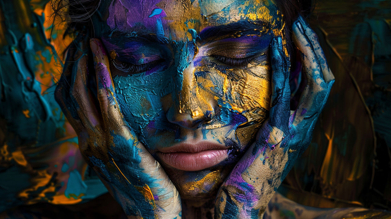 Expressive Self Expressive Self-Portrait by InkImagine on DeviantArt