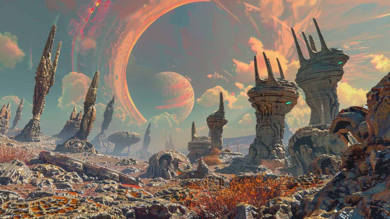 Alien Landscape by InkImagine on DeviantArt