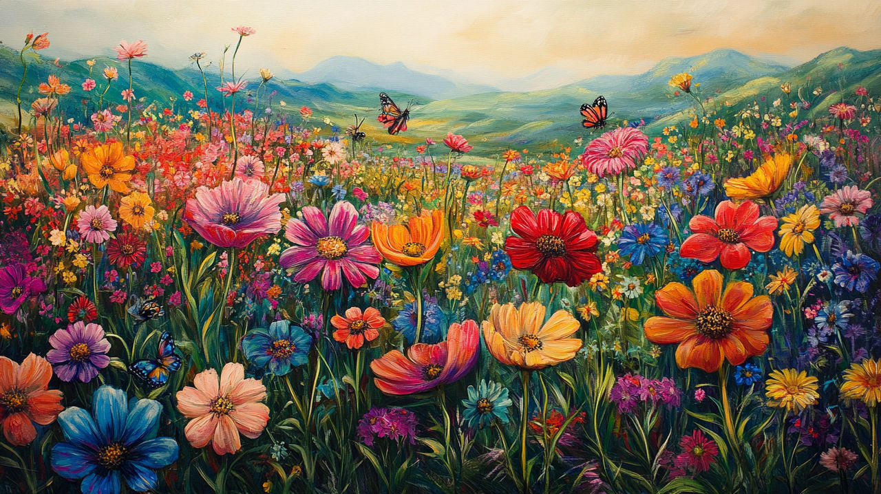 Splendor Fields Endless Blossoms: Fields of Floral Splendor by InkImagine on DeviantArt