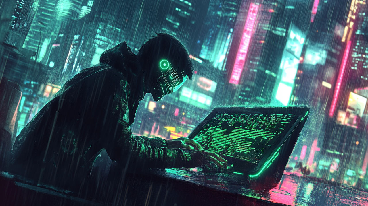 Computer Hackter Ghost Neon Ghost: The Ultimate Cyberpunk Hacker by InkImagine on DeviantArt