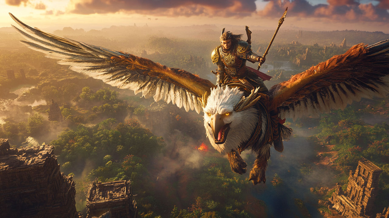Griffin Rinder Griffin Rider Soaring Through Mystical Skies by InkImagine on DeviantArt