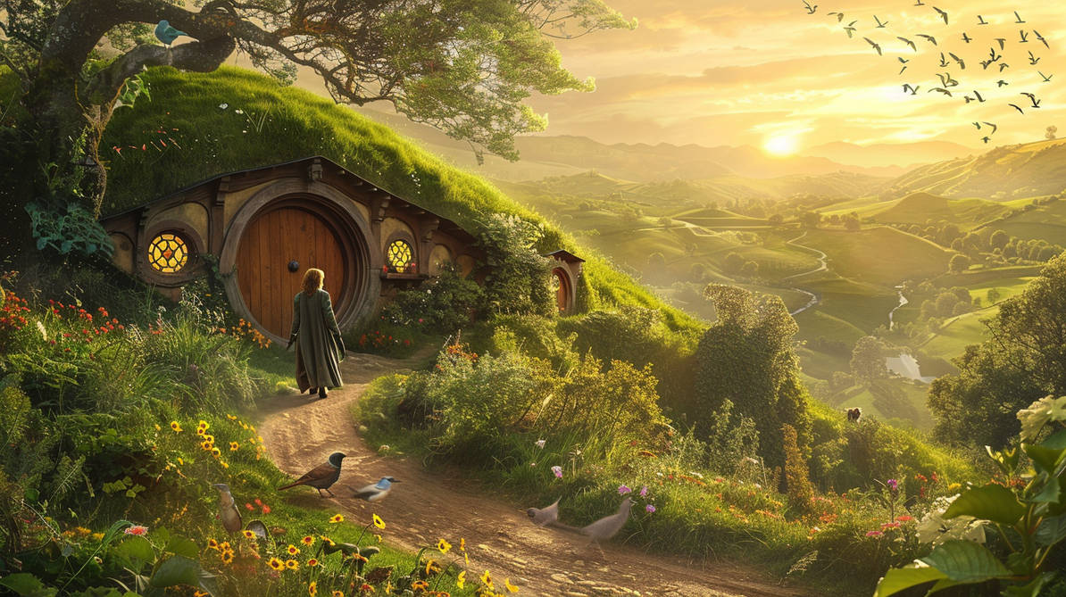 Shirelight: Frodo and Sam's Peaceful Path by InkImagine on DeviantArt
