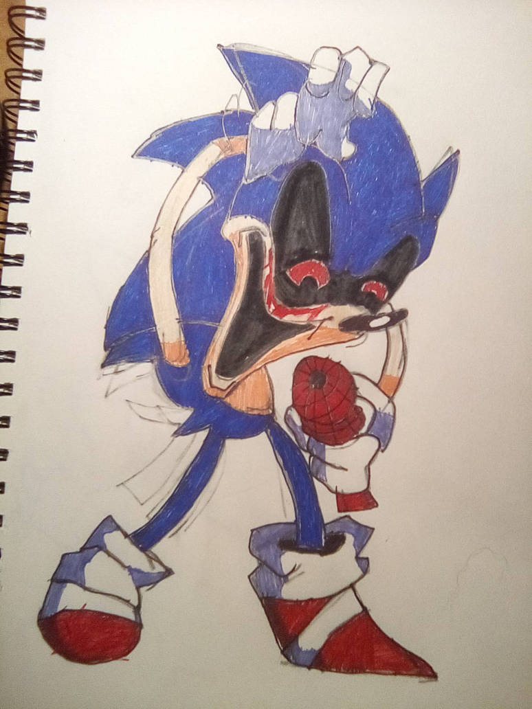 My drawing of sonic.exe by ultimateJackson on DeviantArt