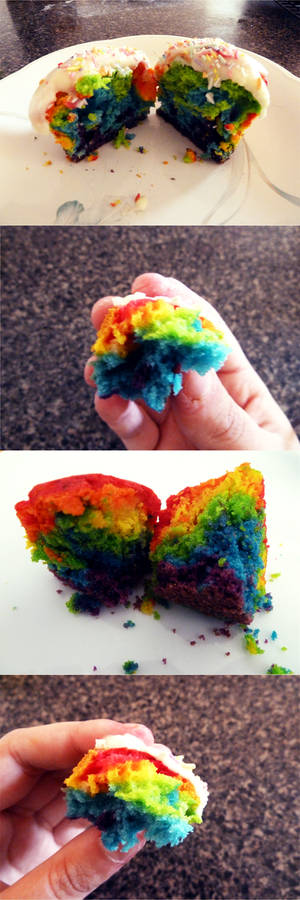 rainbow cupcakes