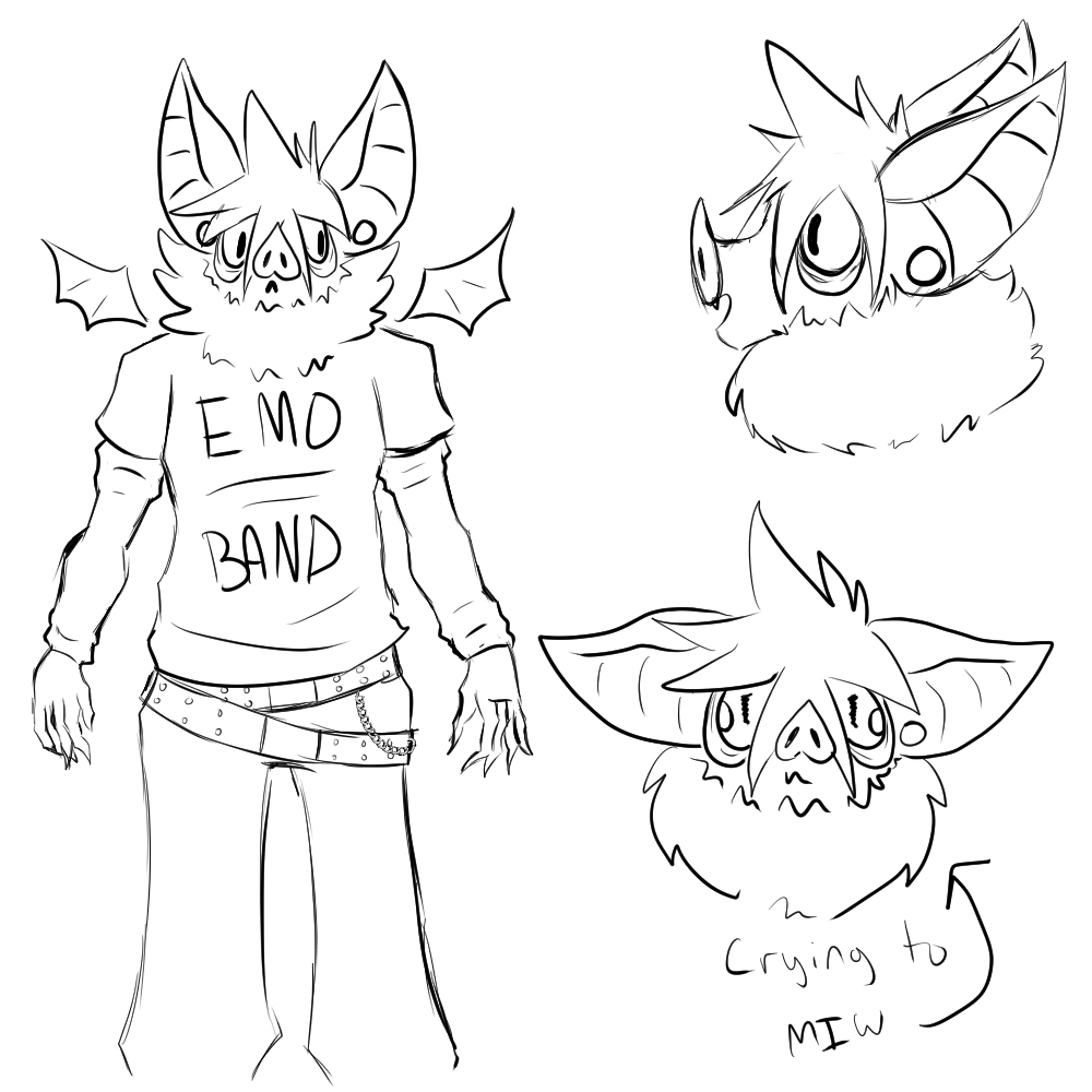Basic Bat Doodle Bat Doodle by FrithArts on DeviantArt