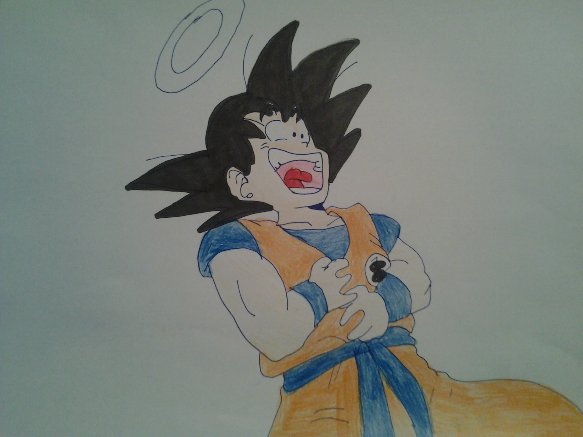 Goku laughing