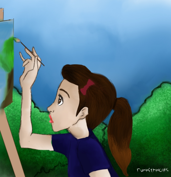 Girl painting