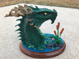 Green Pond Dragon Figure (SOLD!)