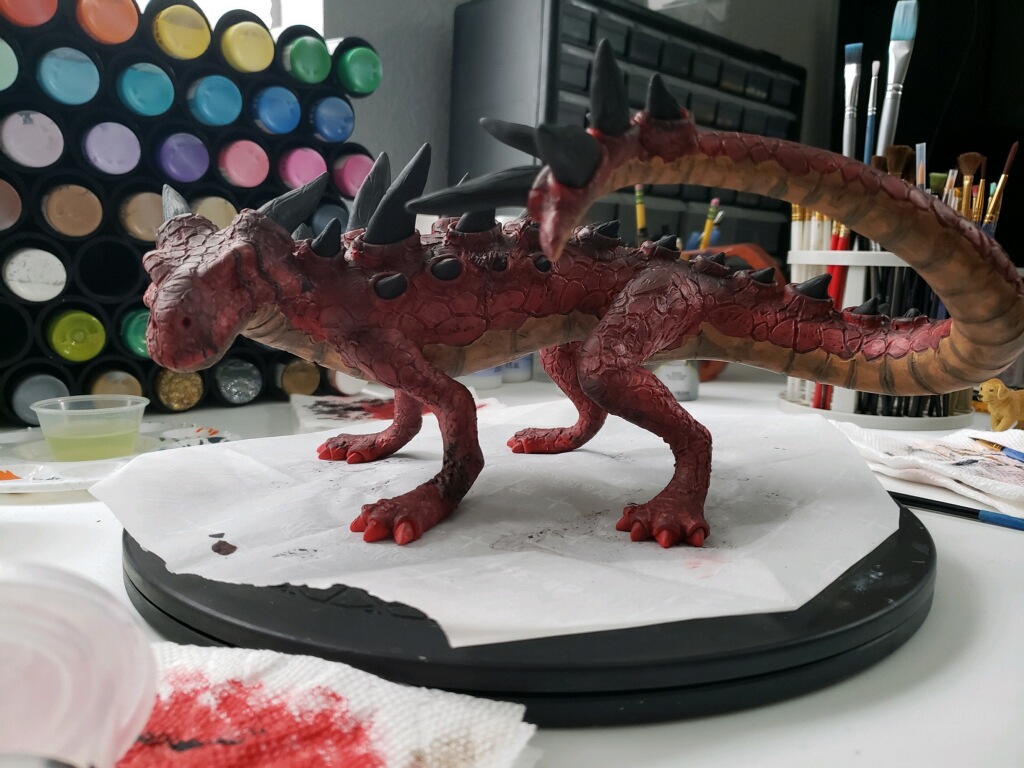 Red Tabletop Dragon WIP