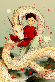 White Dragon and a Boy