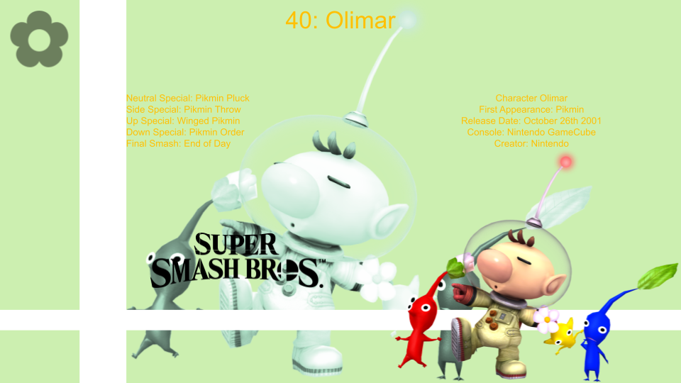 Olimar Buff Super Smash Bros. Character Spotlight: Olimar by GamingLegend4ever on ...