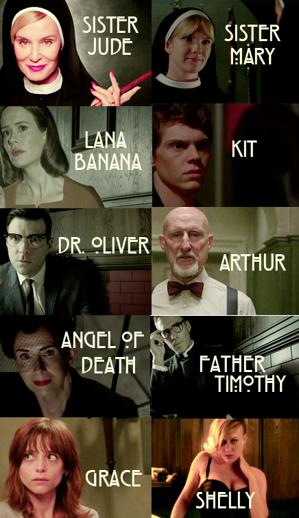 American Horror Story Asylum Characters By Darkpoisoneditions On Deviantart 