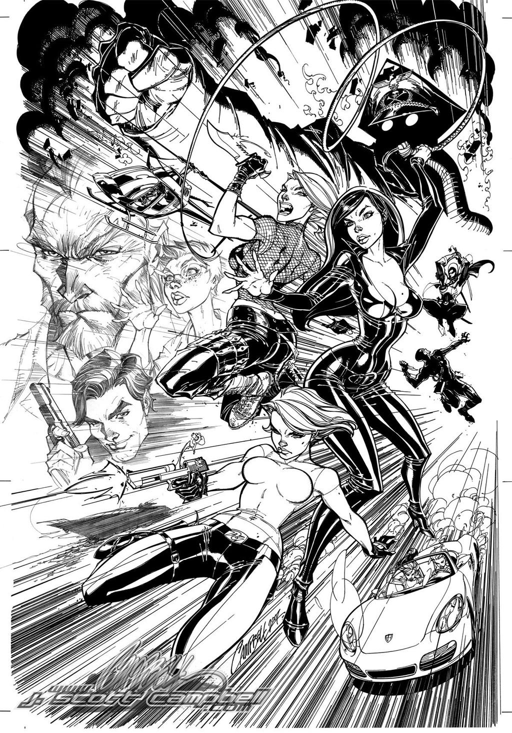 Danger Girl Poster Inks by J-Scott-Campbell
