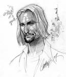 Sawyer LOST sketch by J-Scott-Campbell