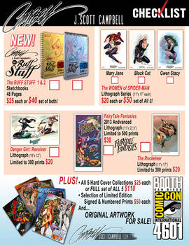 J. Scott Campbell SDCC 2012 CHECKLIST