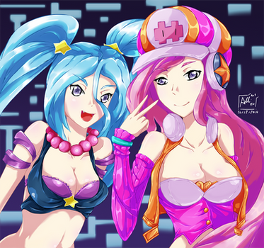 Fanart Sona and Missfortune Arcade