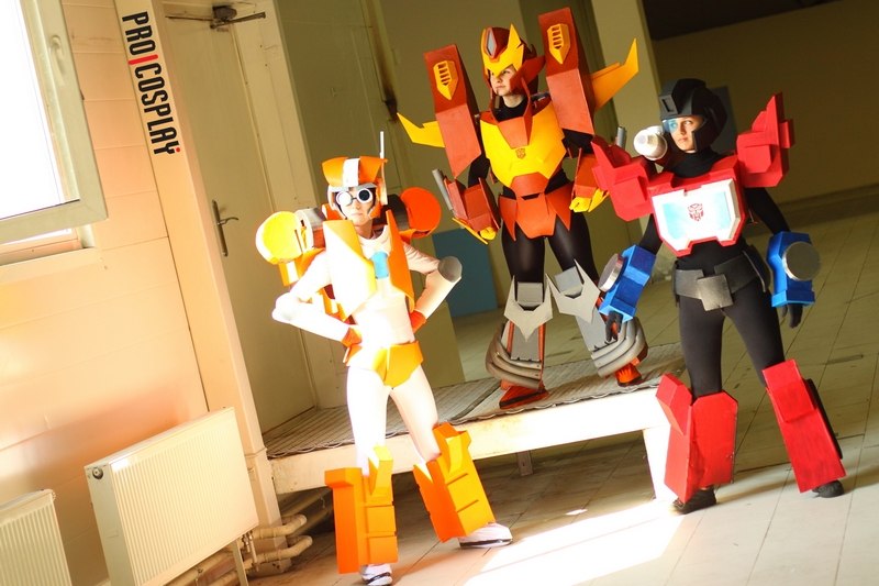 Rodimus Prime, Rung and Perceptor (cosplay)