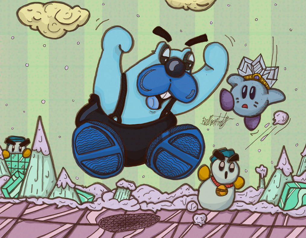 Mr Frosty and Kirby ~ by Bell-V-Arsty on DeviantArt