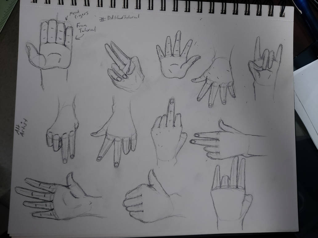 Front Practice Hand #DAHandTutorial / Hand Practice by AltArtist on DeviantArt