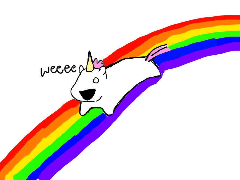 Rainbow Riding Unicorn by michaelasnyder on DeviantArt