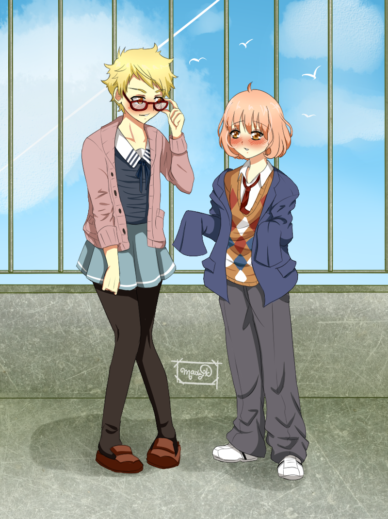 Mirai and Akihito  Kyoukai no Kanata by Neraly on DeviantArt