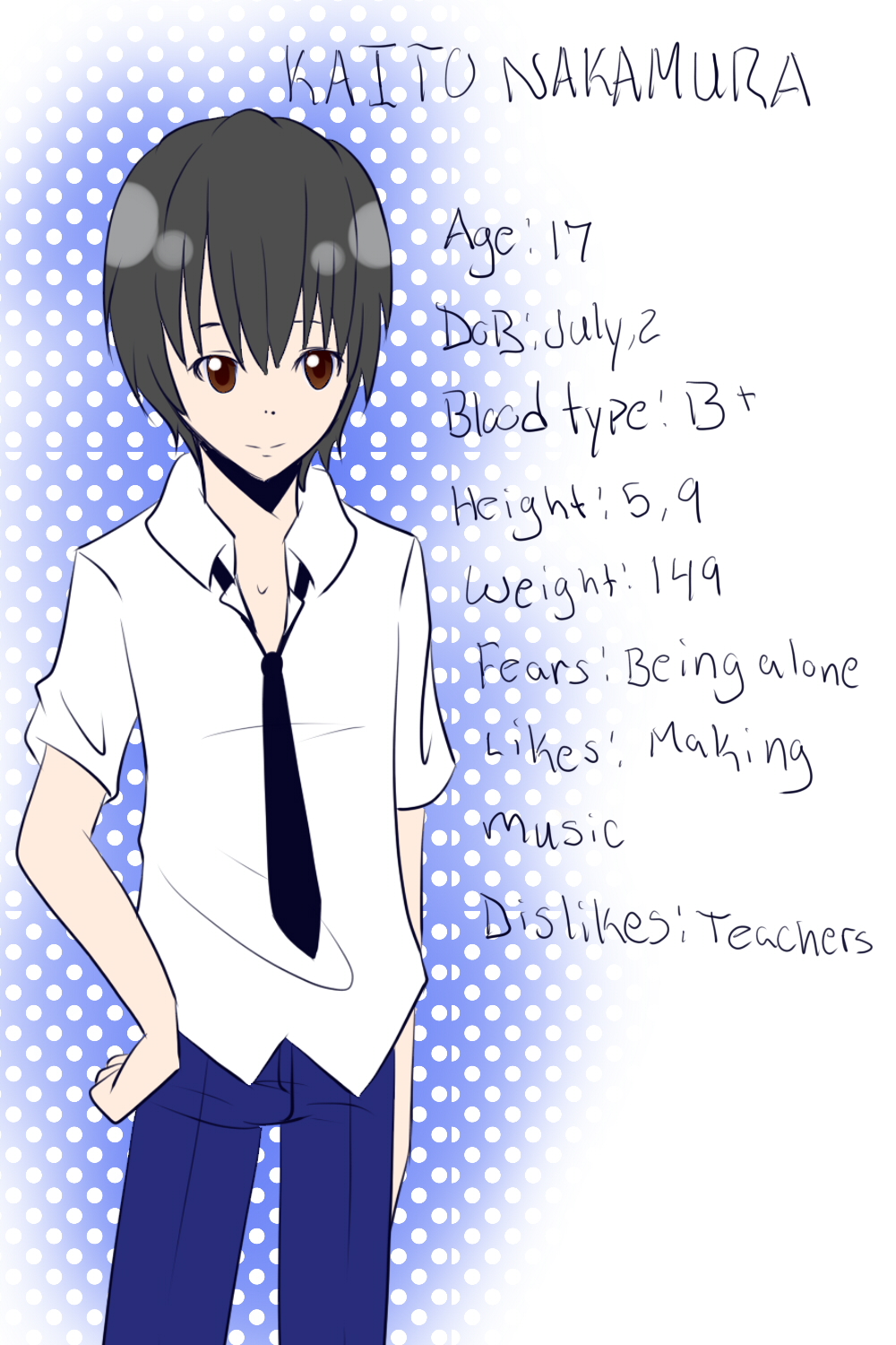 Character Reference sheet Kaito