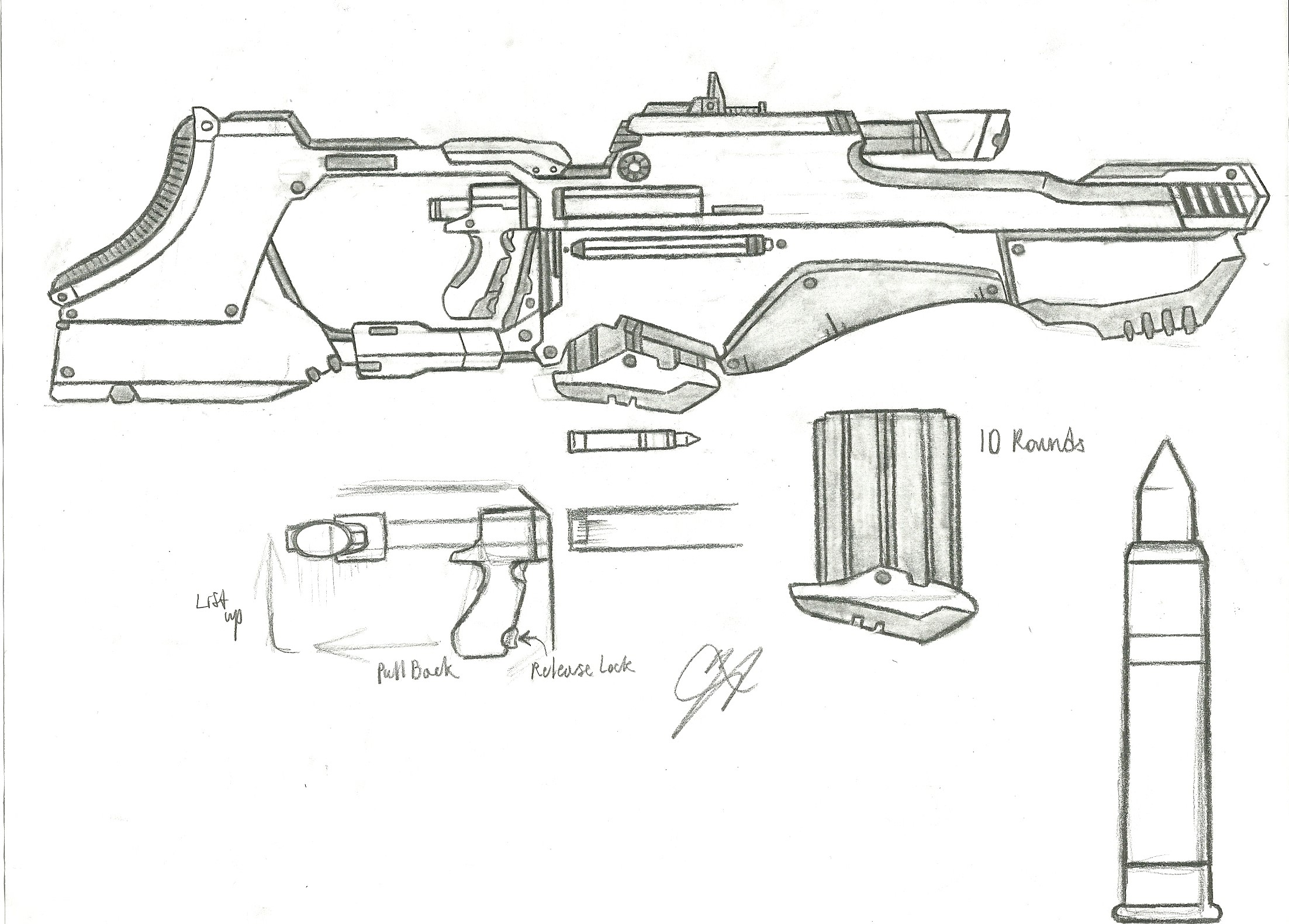 Bolt Grip Sniper Rifle Concept