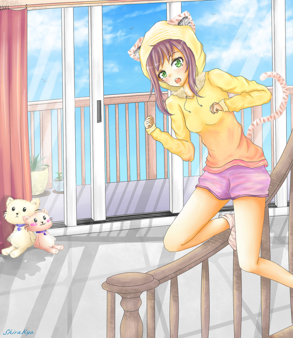 Neko and Balcony