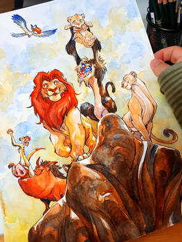 The Lion King, watercolor
