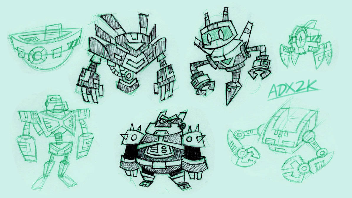 Robot Sketches by ArtDexo2000 on DeviantArt