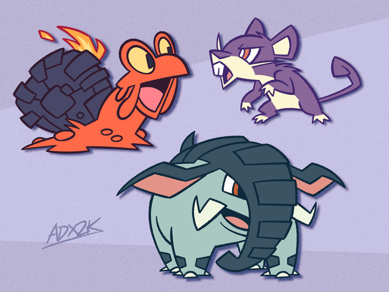 Three Pokemon by ArtDexo2000 on DeviantArt