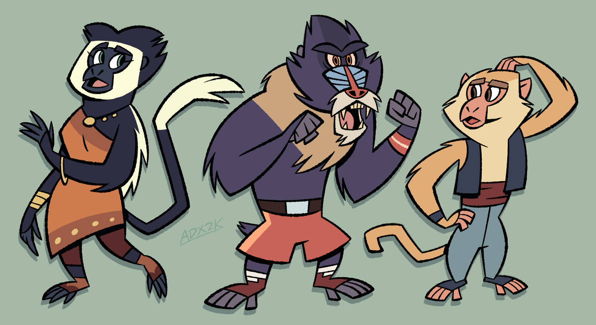 Old World Monkeys by ArtDexo2000 on DeviantArt