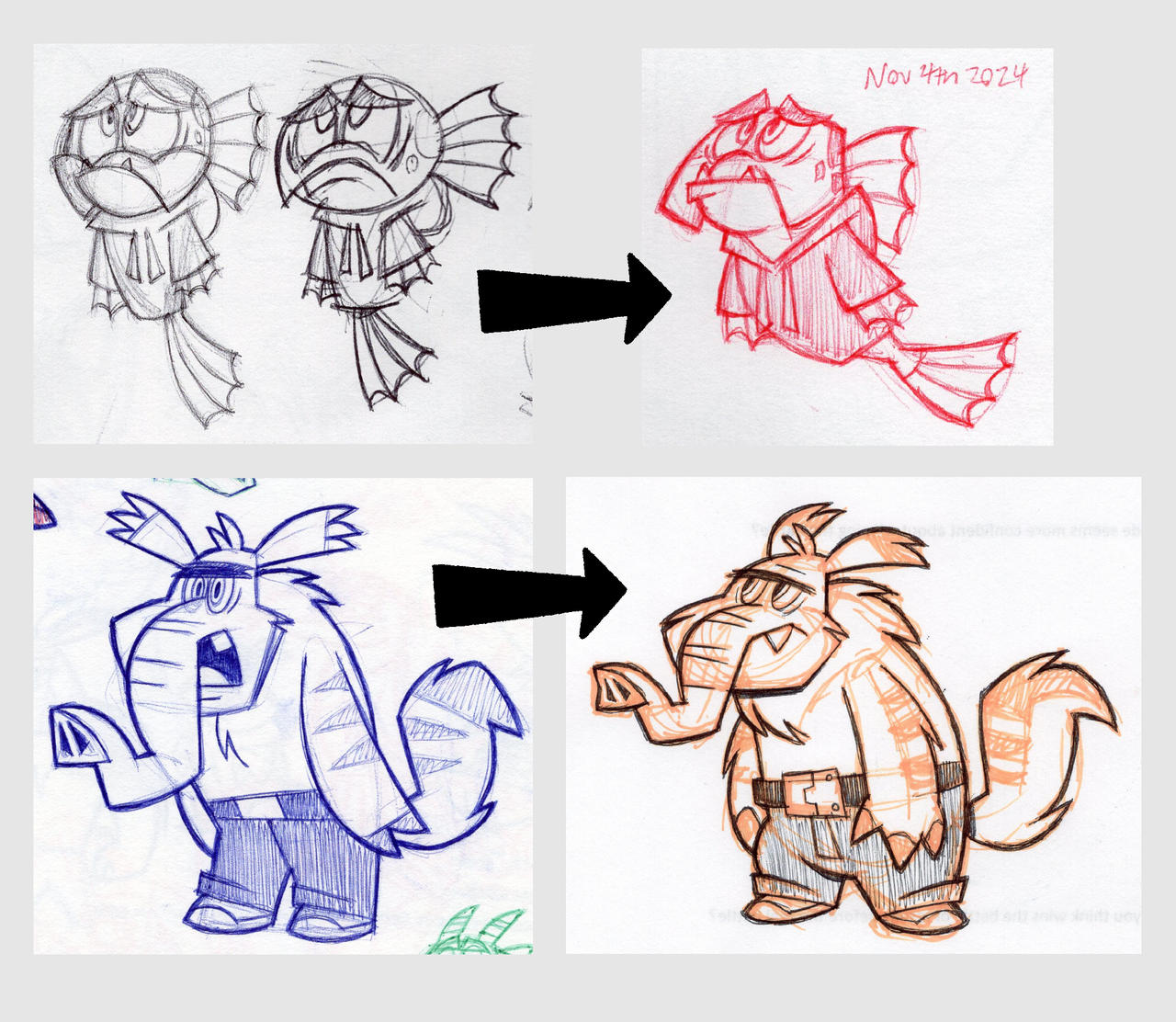 Old Sketch Reworks by ArtDexo2000 on DeviantArt