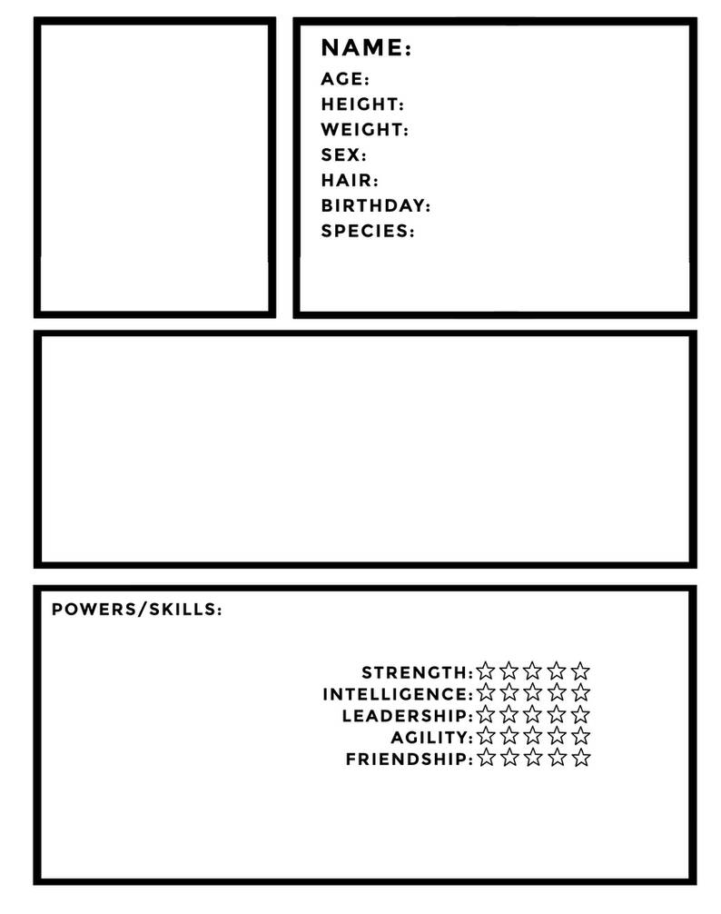 Character Profile Template by Bluespider17 on DeviantArt