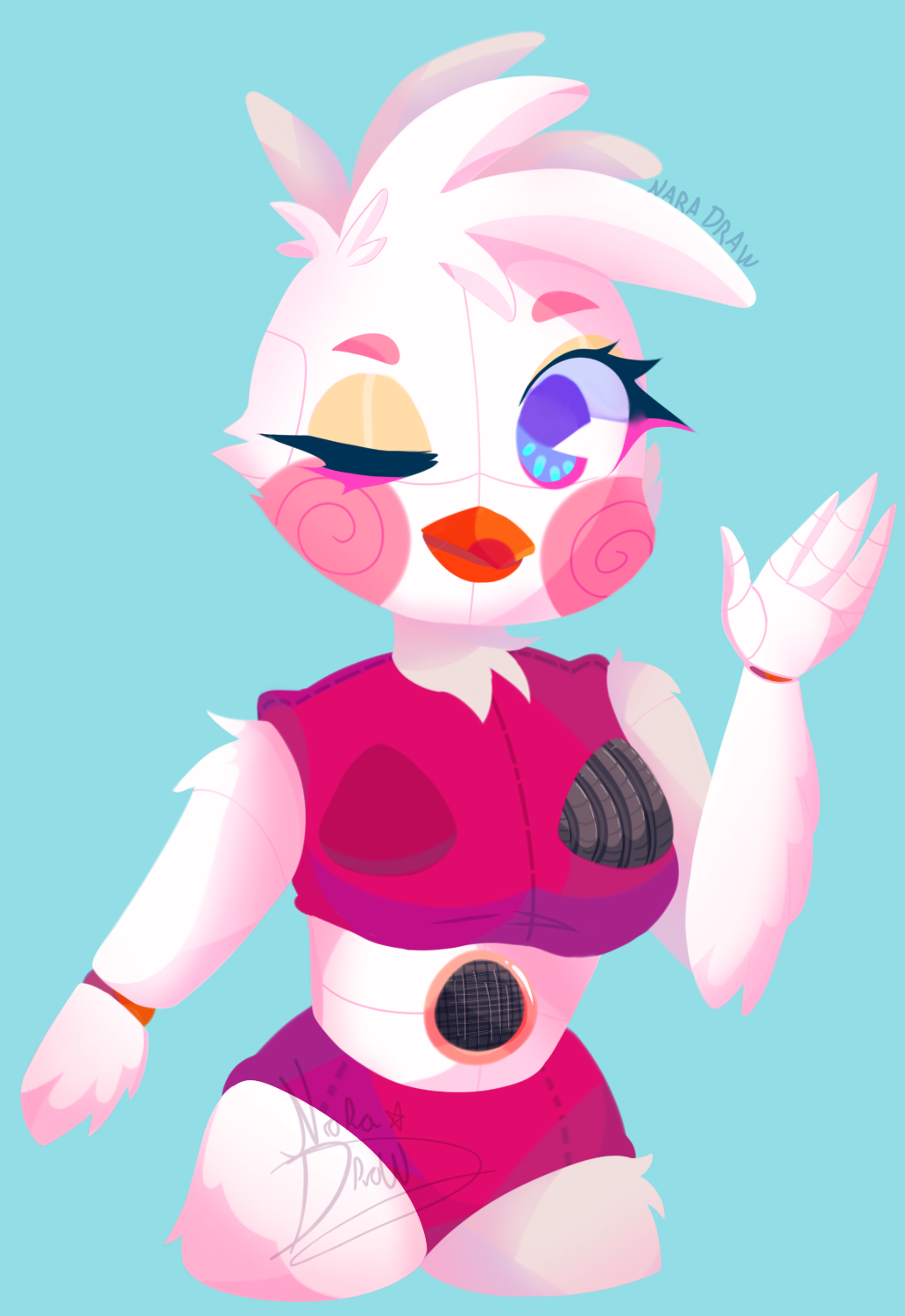 infiglo on Instagram: hi guys here is a funtime chica drawing #fnaf  #fivenightsatfreddys #funtimechica