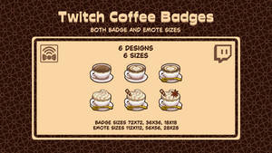Coffee Sub Badges for Twitch