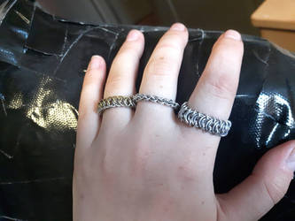 Chainmaille Rings- Persian, JPL, Caterpillar