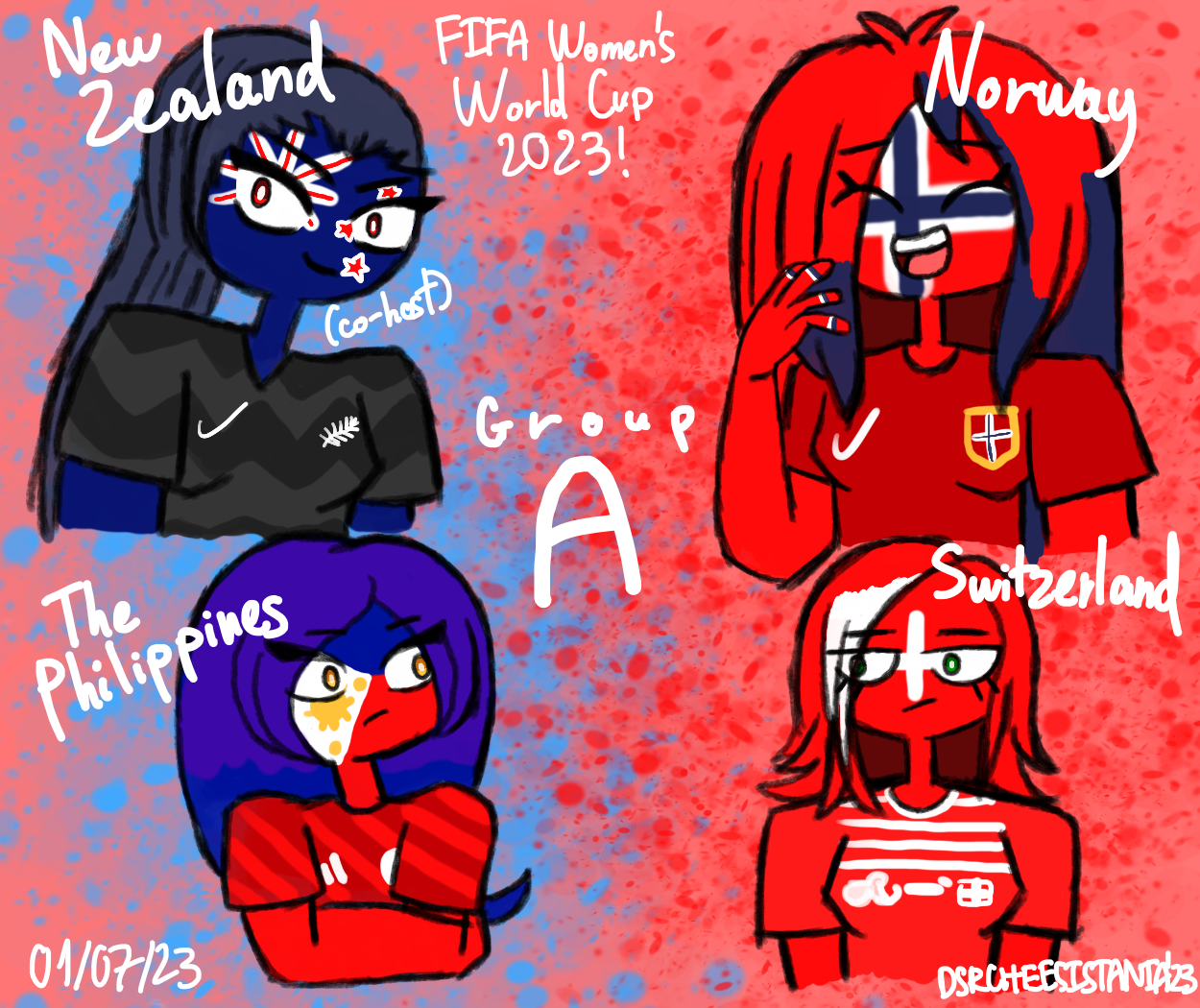 FIFA WWC 2023 as Countryhumans - Group F by CheeseBallAnimations on  DeviantArt