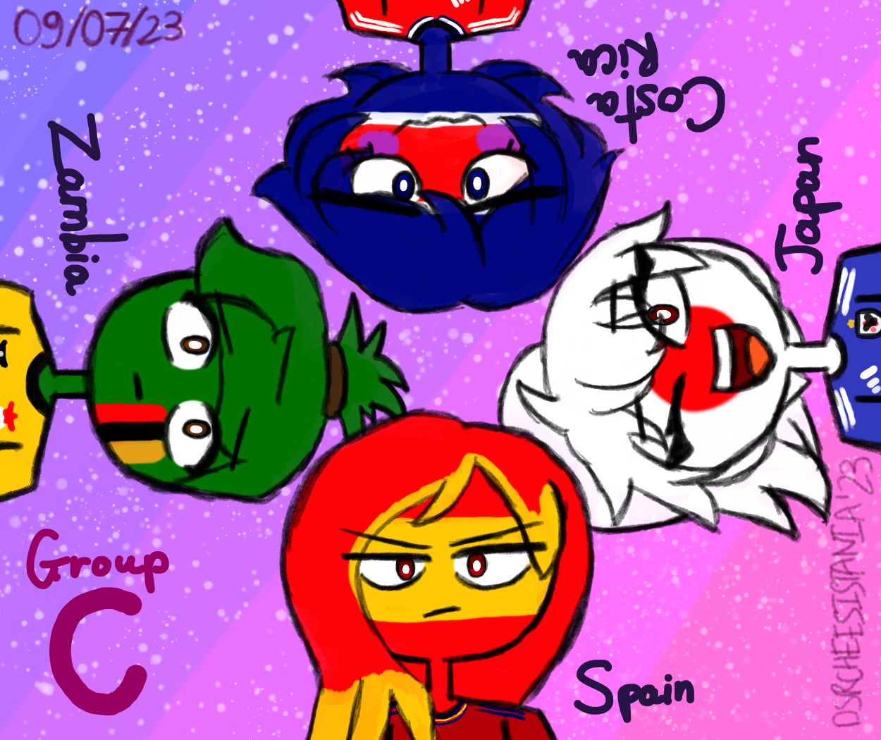 FIFA WWC 2023 as Countryhumans - Group F by CheeseBallAnimations on  DeviantArt