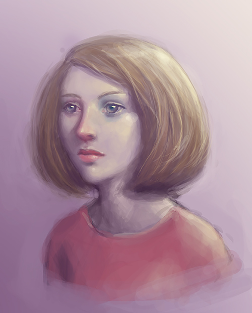 Purple portrait