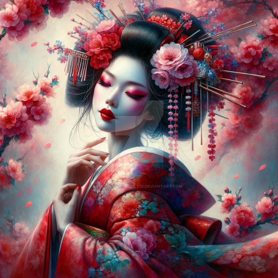 Geisha Ragoon Red Geisha 2 by paranormallily32 on DeviantArt