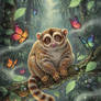 Digital-fantasy-airbrush-painting-of-a-slow-loris-