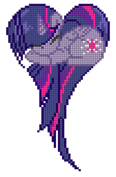 Princess Twilight Sparkle heart pattern