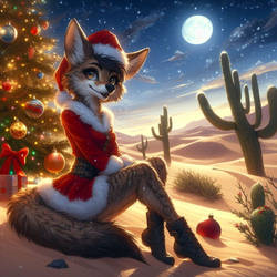 Coyote desert Christmas